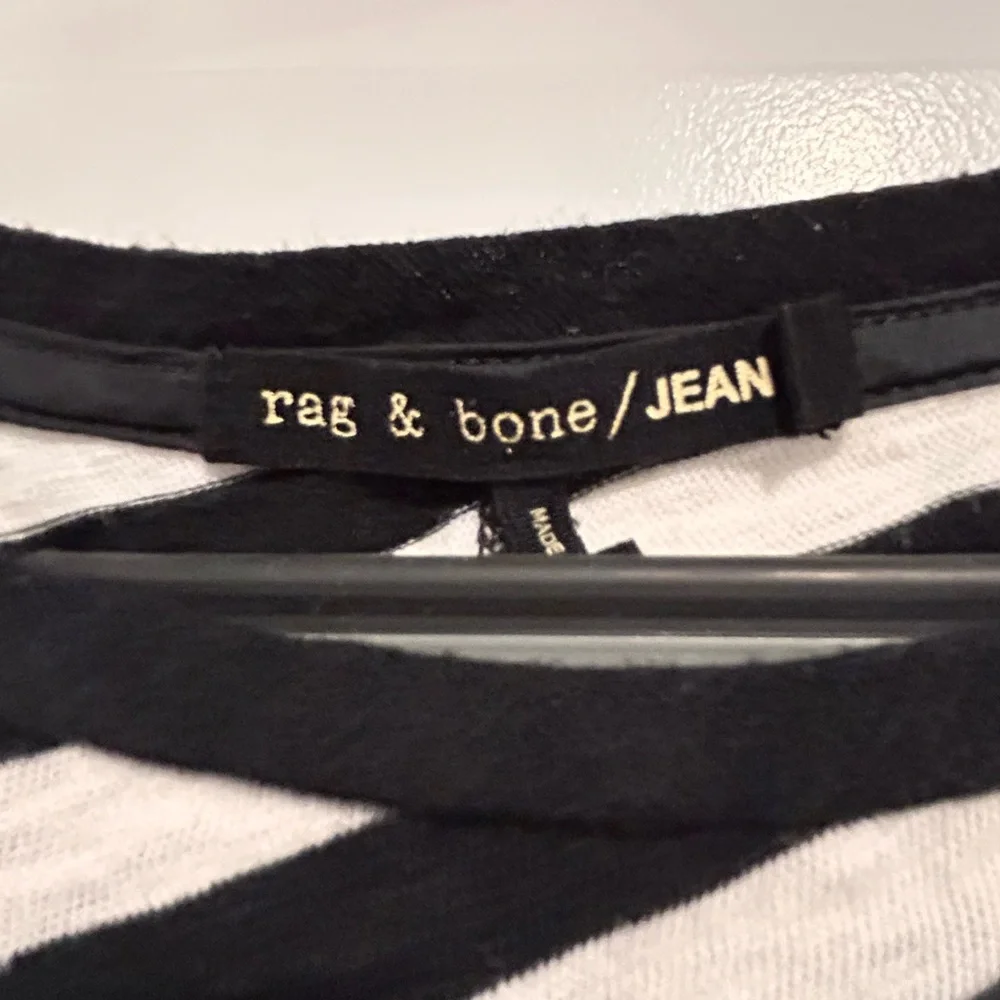 Rag & Bone - Black and White Striped T-Shirt - Size S - Picture 3 of 3